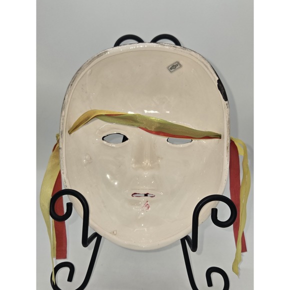 Taiwan Ceramic Painted Mardi‎ Gras Hanging Wall Mask - Picture 4 of 7